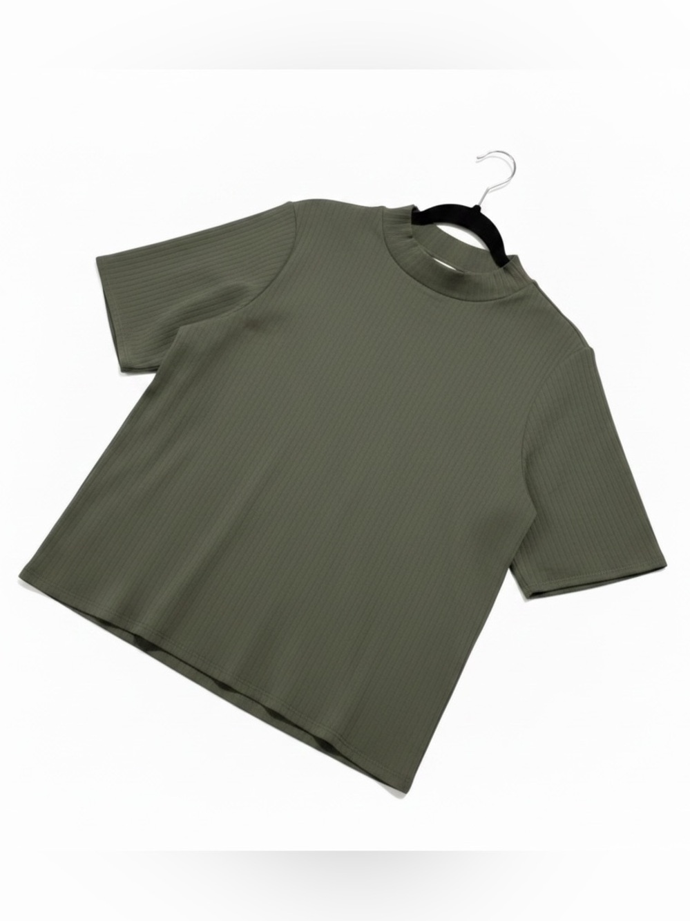Lands' End Olive Green Short Sleeve Ribbed Tee
